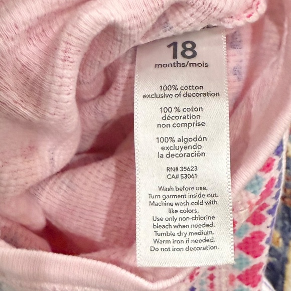 Carter's Girls' Thermal Long Sleeve Onesie | 18 Months - Picture 4 of 4